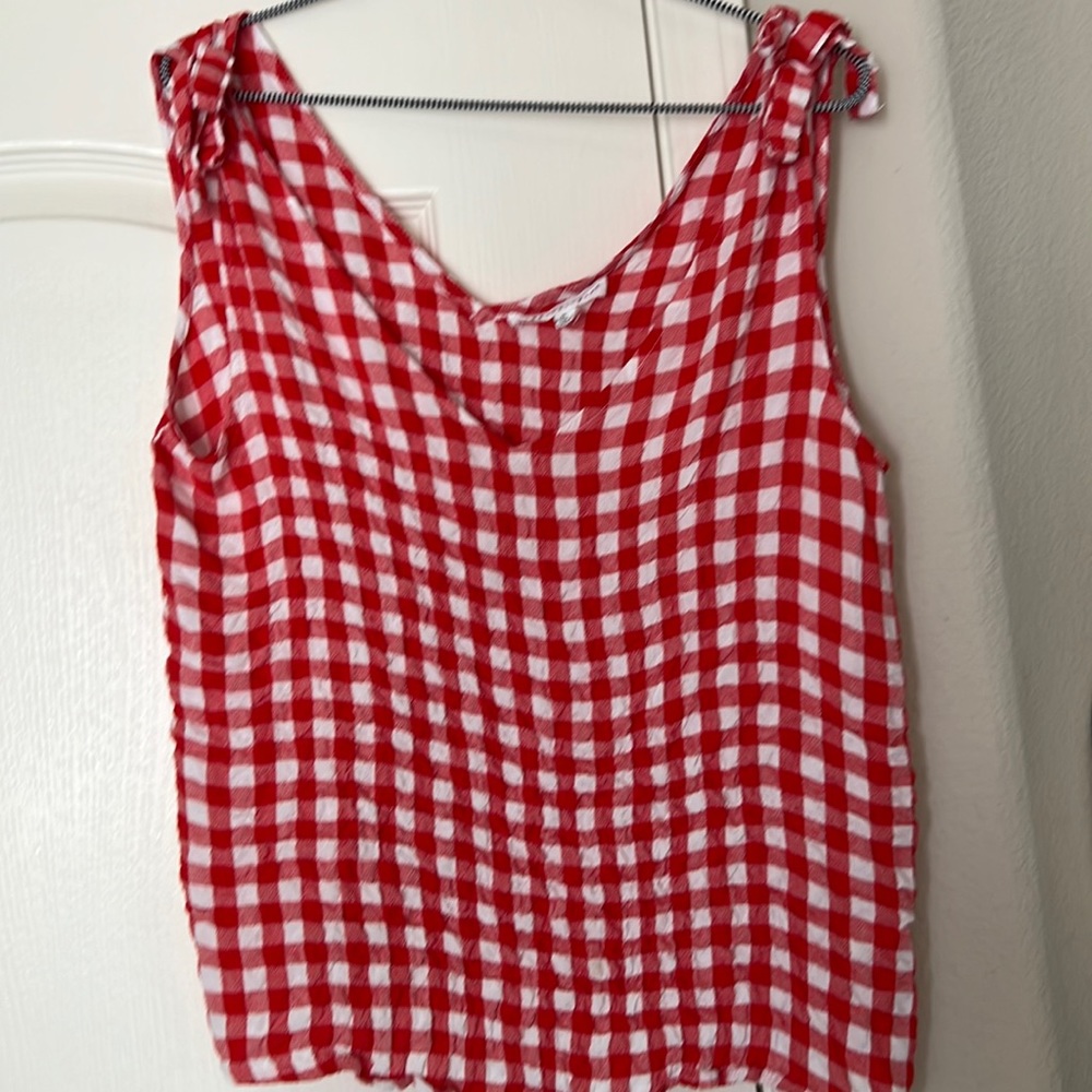 cotton check top